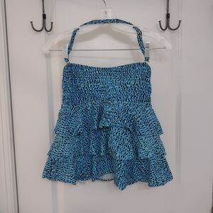 Island Escape Blue Patterned Tankini
